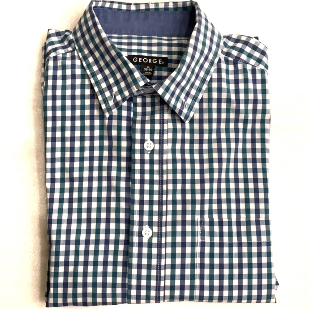 GEORGE Mens Long Sleeve Dress Shirt